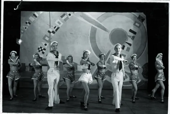 Wally Brothers i ensembledans i Karl Gerhards 'Folkkök', 1933