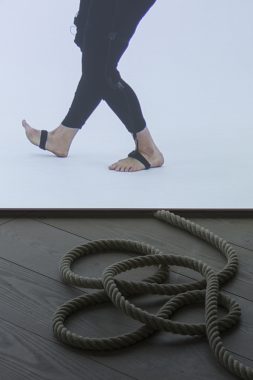 Michanikos (detalje), Extract V, Gl. Strand, december 2015. Tokanals videoprojektion, 4 min. Foto: Torben Eskerod.