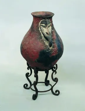 Krukke, fra Sepik River, Papua Ny Guinea, sandsynligvis fra 1800- eller 1900-tallet, 65,5 cm.