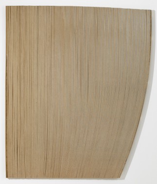 uden titel, 2011, akryl, blandede materialer og vådrumsmembran på plade, 31x40 cm, foto: Alec Due