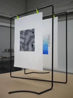 ML perceptron****, 2016. Monotype, Inkjet og dybtryk, stål, plastik. 80 cm x 70 cm x 100 cm. Forårsudstillingen. Den frie udstillingsbygning.