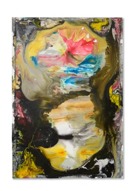 Uden titel, 2014. 180 x 125 cm. Lak og styrofoam på lærred.
