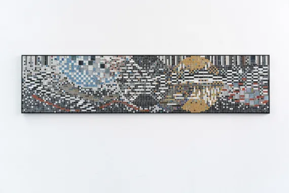 Line Lyhne, Sunset, 2021, mixed tiles, steel frame. Foto: Jiyoon Chung.