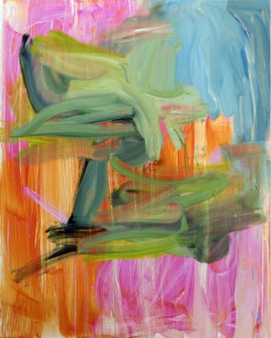 Reena Spauling Fine Art 165 East Broadway, 2016. Olie på spejlfolie. 100 x 80 cm.