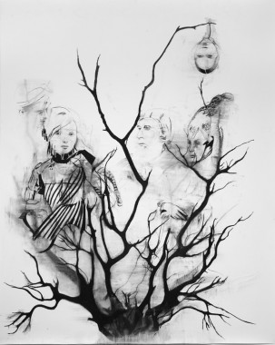 The Body, 2010, kul på papir, 297 x 240 cm, foto: Anders Sune Berg