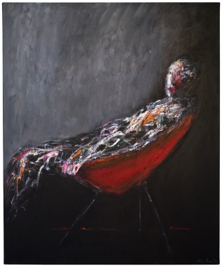 Den Røde Stol, 2011, 120x100 cm (Færøernes Kunstmuseums samling)
