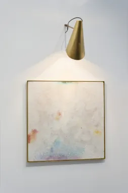 untitled (coloured crystal), 2012, sulfate, gips, messing, kunstnerens ramme, 77x77x3 cm, foto: courtesy of Andersen's Contemporary