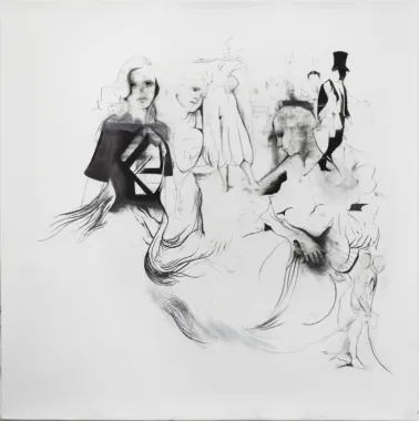 Foolish, 2013, kul på papir, 220 x 220 cm, foto: Anders Sune Berg