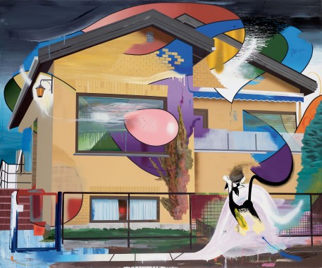 Bad luck Blackie, 2008, olie og akryl på lærred, 195 cm x 235 cm, © Ivan Andersen, Galleri Bo Bjerggaard