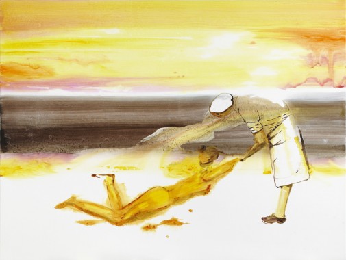 Dudu, 2011, akryl på lærred, 180x240 cm, ©John Kørner, Galleri Bo Bjerggaard