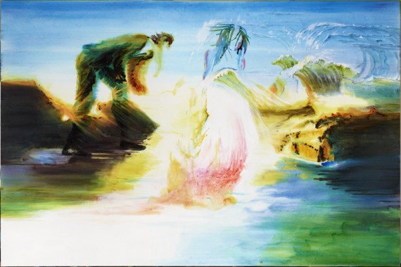 Ocean Life, 2013, akryl på lærred, 227x340 cm, ©John Kørner, Galleri Bo Bjerggaard