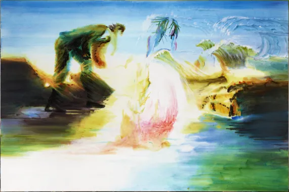 Ocean Life, 2013, akryl på lærred, 227x340 cm, ©John Kørner, Galleri Bo Bjerggaard