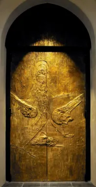 Roskilde Domkirke, 'Kongeporten', indvendigt, bronze, 2010, foto: Knud Sejersen, Inferno
