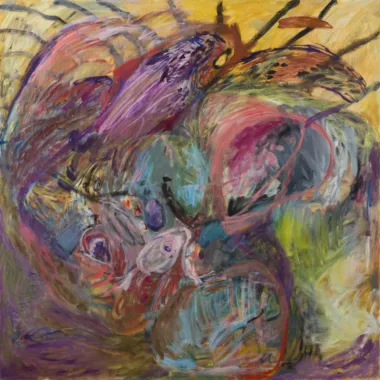 Uden titel (engel), oil on canvas, 2019, foto: David Stjerneholm