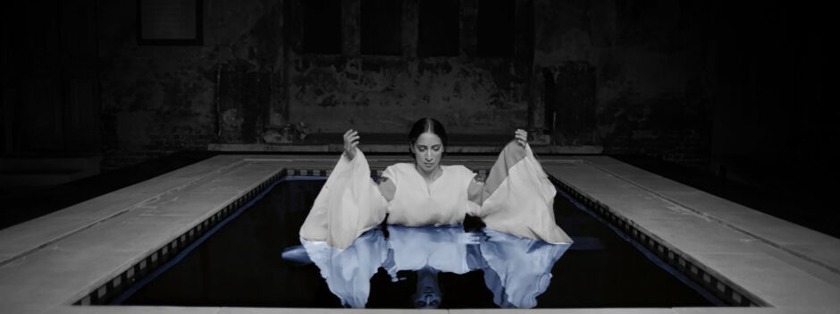 Larissa Sansour & Søren Lind, As If No Misfortune Had Occurred in the Night, 2022. Film still, 21’.