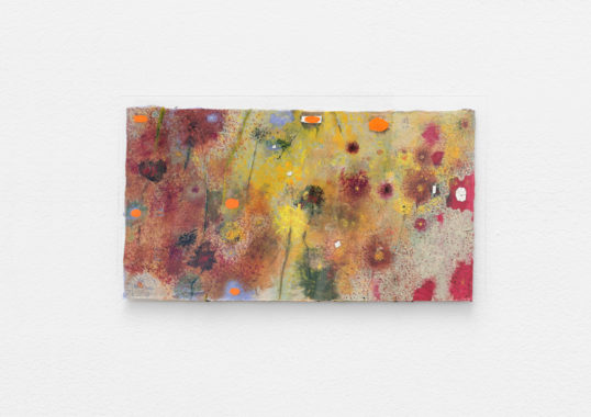 Smedens have 2018, Afgang 2018 på Kunsthal Charlottenborg. Oil, wax, silk, paper and aluminum on dibond Foto: David Stjernholm
