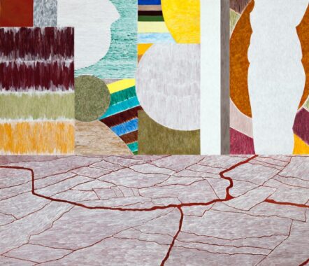 Forfatteren T.S. Eliot, , acryl på lærred, 2015, foto: Stine Heger