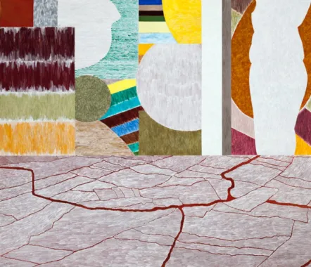 Forfatteren T.S. Eliot, , acryl på lærred, 2015, foto: Stine Heger