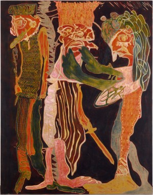 I shall Reign. I am Reigning. I have Reigned. I am without a Kingdom, 2013, akryl på hør, 235x185x4 cm