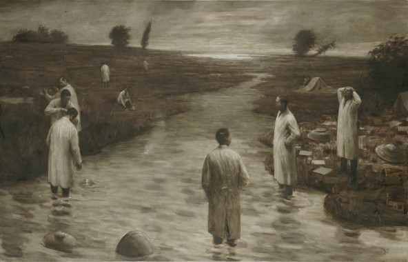 Camp, 2012, olie på lærred 125x195 cm