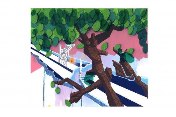 Pointing Tree Branch, 2007, 100 x 120 cm, foto: Honza