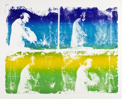 Burroughs, ed. 8, 3 EA, 2012, 720 x 865 mm [600 x 760 mm], litografi, papir: Arches 300 grs., foto: Lars Bay, Museum Jorn