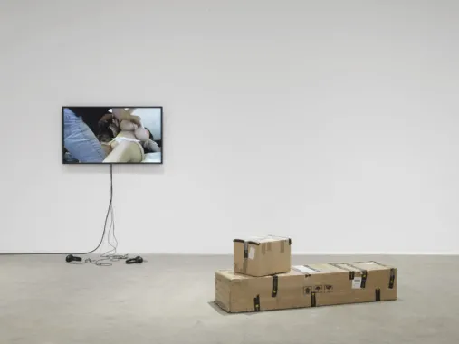 Installation view, Sidsel Meineche Hansen, Welcome to End-Used City, Chisenhale Gallery, London, 2019.