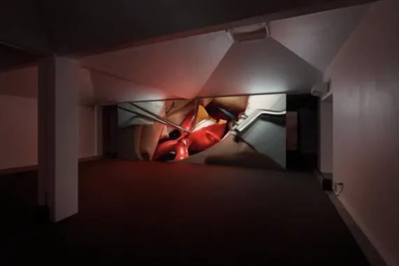 The End, 2024. HD video with sound, 8 min., installation view: Simian. Foto: Brian Kure/GRAYSC