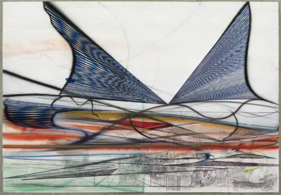 untitled 2010, 100x140 cm, mixed media på papir, foto: Anders Sune Berg