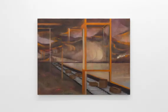 Untitled, 2023. Tempera og olie på lærred, 66 x 80 cm. Foto: Matteo Cantarella