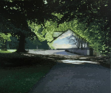 Vinter i Hus, 178 x 204 cm, olie på lærred, 2007, foto: Christian Skeel