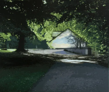 Vinter i Hus, 178 x 204 cm, olie på lærred, 2007, foto: Christian Skeel