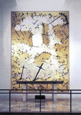 Altertavle, 1992, 595 x 417 cm, Houlkær kirke v. Viborg, foto: Per Helmo