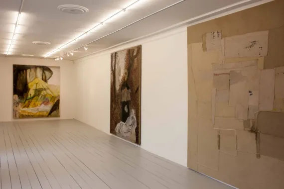 Sergej Jensen på Galleri Avlskarl, Feb. 2014, foto: Juri Krasilnikoff