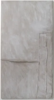 Neoliberal abstraktion. 2014, 216 x 114 cm, Pastel og akryl på syet lærred, foto: Anders Sune Berg