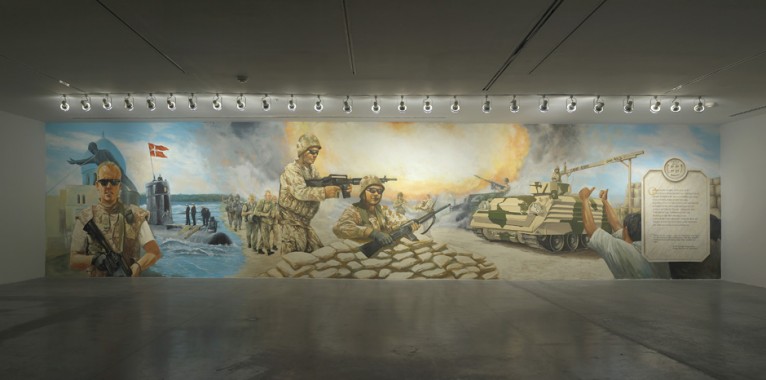 Superdanish, Wall painting 13 x 3.5 meter, Shown at the Powerplant 2004, foto: Superflex