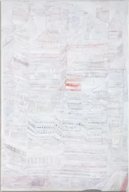 The Believer (Cold), 2010, Akryl, collage og pastel på lærred, 300 x 200 cm, foto: Anders Sune Berg, courtesy: Galleri Nicolai Wallner