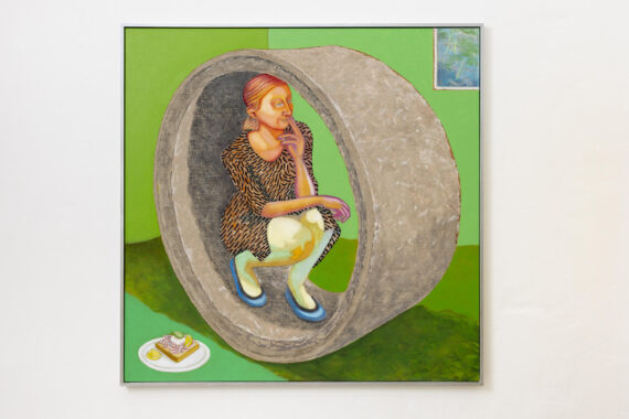 Magnus Andersen, Toast Skagen, 2022. Pastel and acrylic on canvas, 154 x 154 cm. Foto: Jan Søndergaard.