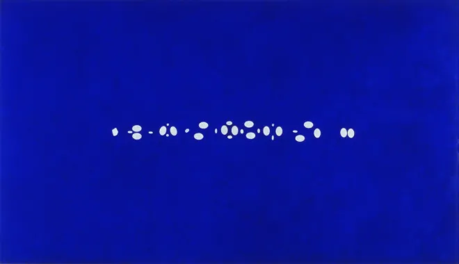 Dorte Dahlin, Goodevening, 1991. Olie på lærred, 200 x 400 cm. Ny Carlsbergfondet / Grenå Gymnasium. Privatfoto.